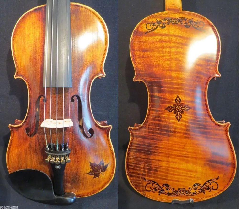 

Strad style SONG Brand maestro 5strings inlaid /drawing 4/4 violin #11409