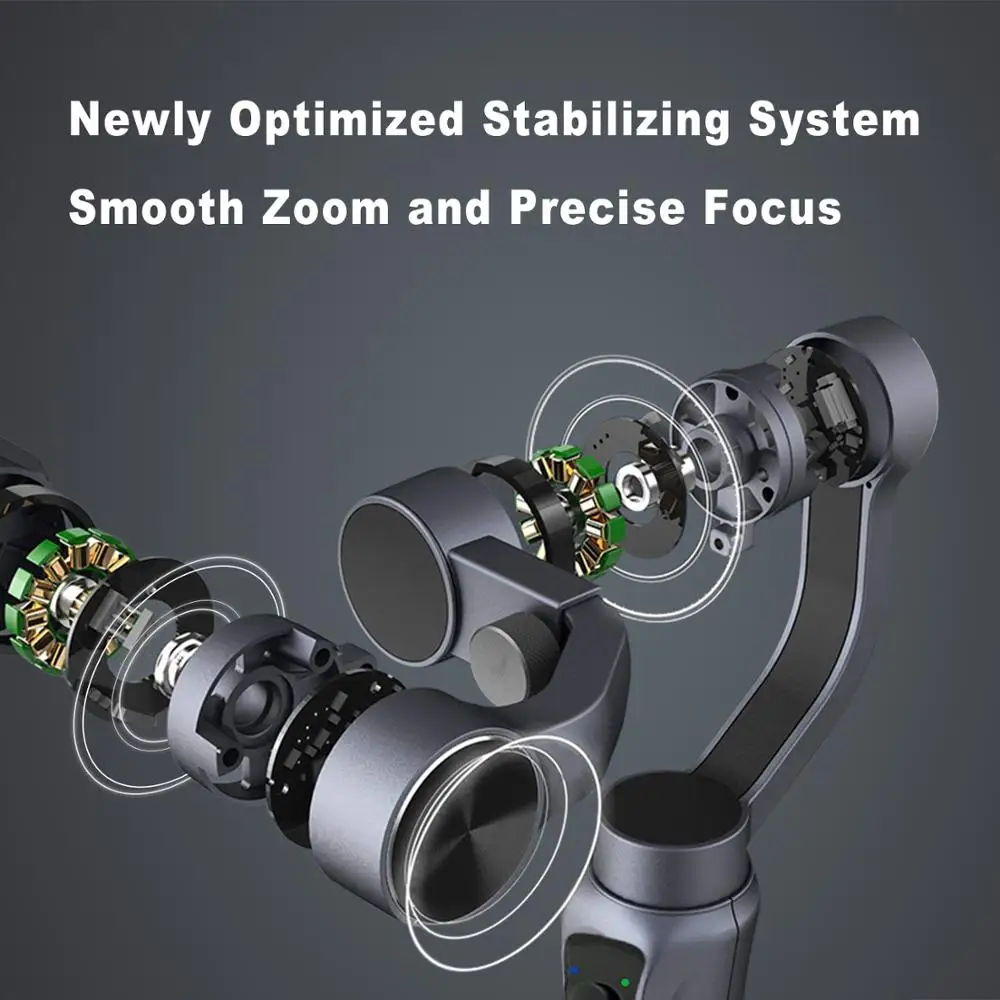  3 Axis Handheld gimbal sta bilizer withBluetooth Control for smart Phone forsmart phones up to 7 in