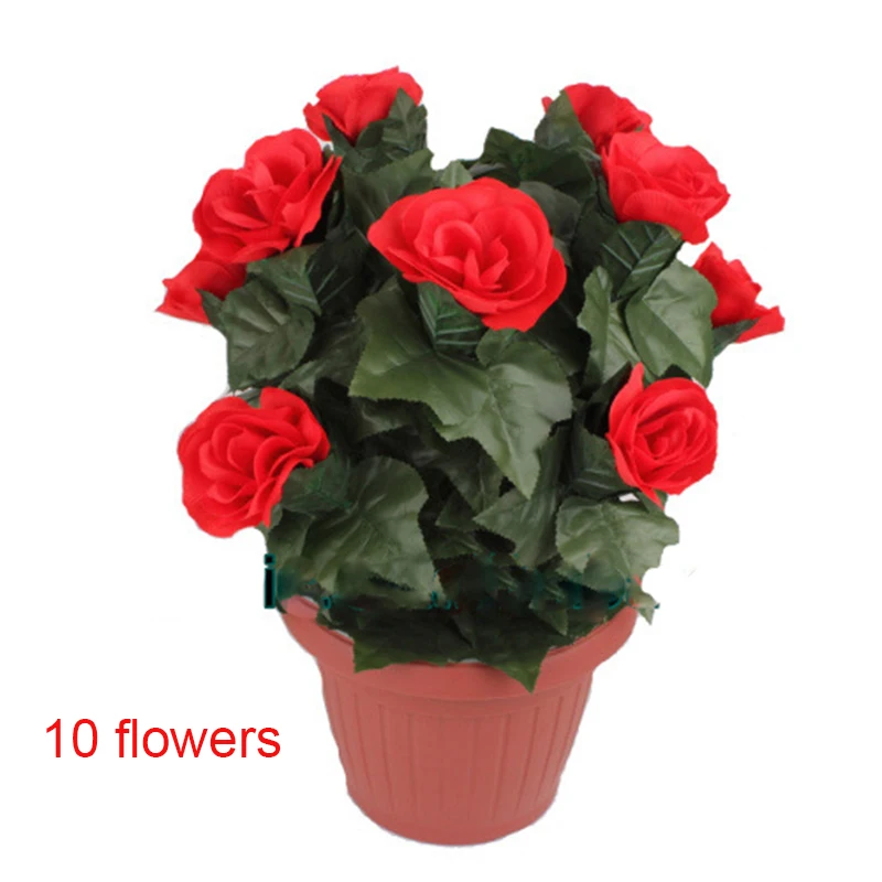 1pcs Flower Blooming Rose Bush Remote Control 10 flowers