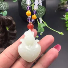 Изысканный и tian Yu Jixiang розовый кулон 1998