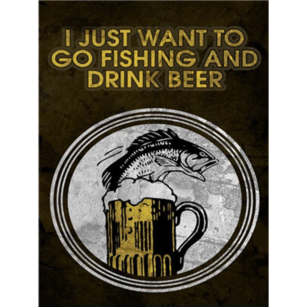 

Go Fishing Metal Sign Bar Wall Decoration Tin Sign Vintage Metal Poster Home Decor Painting Plaques Q001(243) 30x20cm