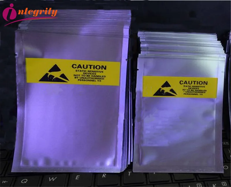 

INTEGRITY 3000pcs 9*18cm with warning label anti static plastic storage bag battery-operated anti-static plastic packaging bags