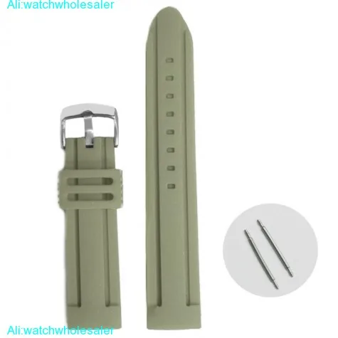 22mm Grey Color Silicone Jelly Rubber Ladies Men Watch Band Straps WB1072D22JB