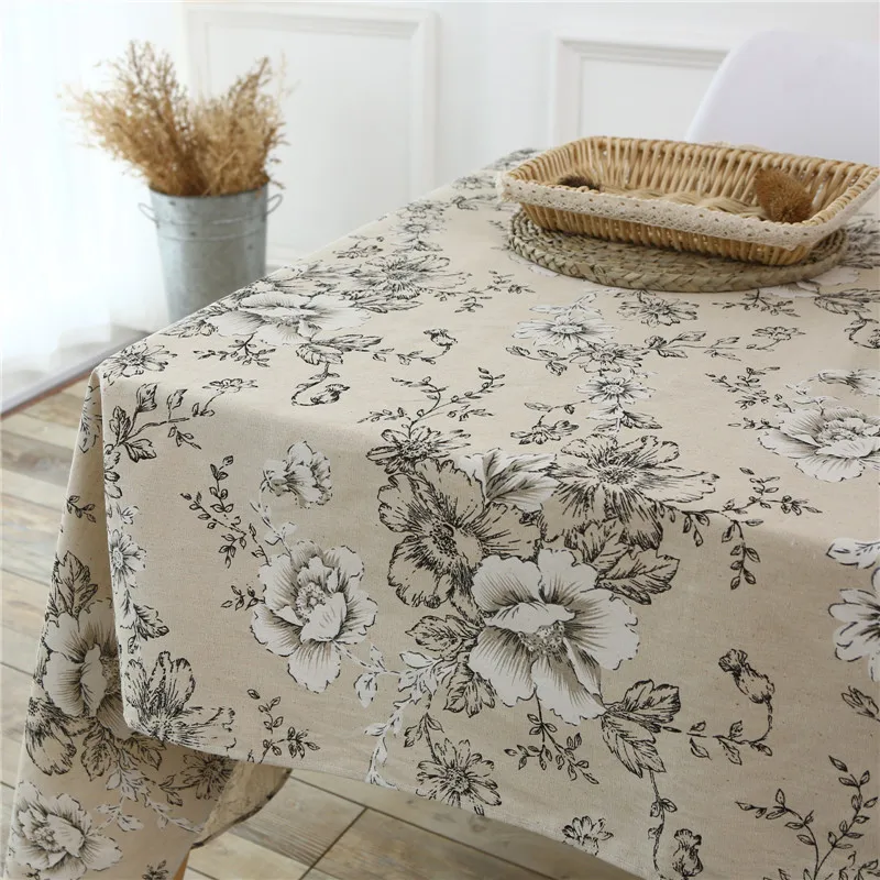 

Kiwiberry Home Decorative Table Cloth Flower Print Tablecloth Dinner Table Cover Manteles Para Mesa Rectangulares En Tela