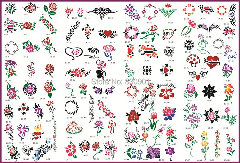 book 10 golden phoenix temporary airbrush tattoo stencil book 10 golden phoenix temporary airbrush tattoo stencil