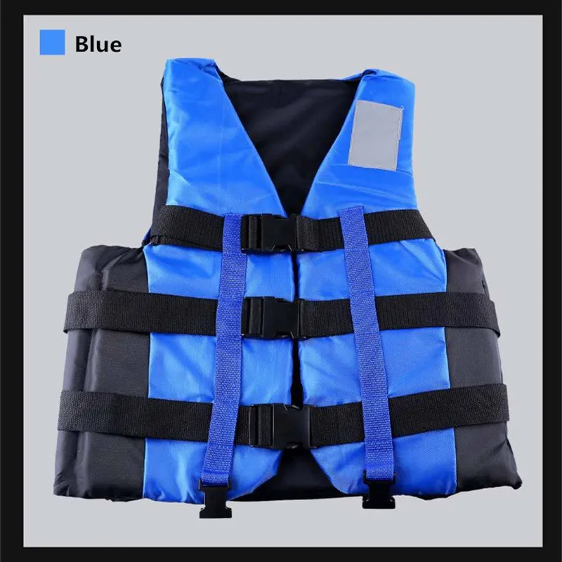 5 размеров профессиональная купальная полиэстер взрослый спасательный жилет набор для выживания для спасательный жилет серфинг L423OLB - Цвет: Blue XL 70 to 80kg