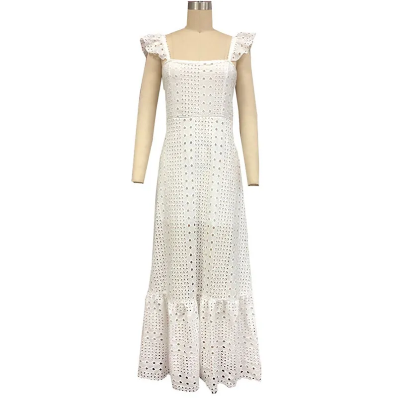 2019 New Women's Dress Women Casual Summer Dress Boho Strappy Sexy Dot Printed Holiday Long Maxi Party Beach Dresses H28 (3)