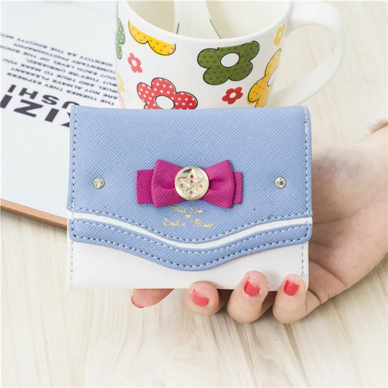 

Mini Women's Bows Wallet Card Holder Clutch Coin Purse Leather Handbag Purse Wallets Mini ladies Bow Wallet For Women New