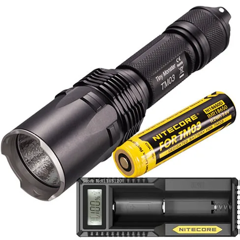 

Nitecore Tiny Monster TM03 FourCREE XHP70 LEDs Tactical Flashlight 2800 Lumens with TM03 18650 for Hunting Fishing Free shipping