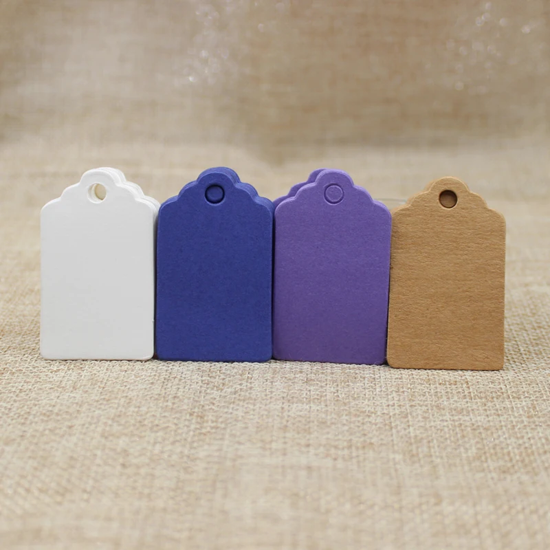 Feiluan custom paper tag multi color gift hang .DIY blank purple/blue garment production price 5*3cm 500pcs per lot | Дом и сад