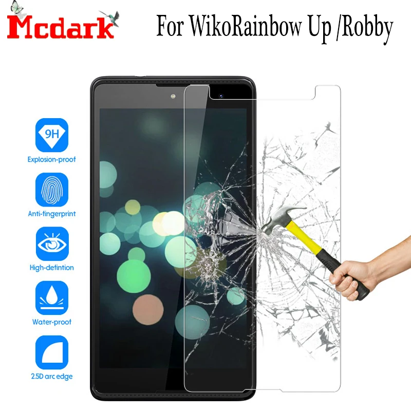 Mcdark 2.5D 9H закаленное стекло 5 0 для Wiko Rainbow Up защита экрана дюймов Robby телефона