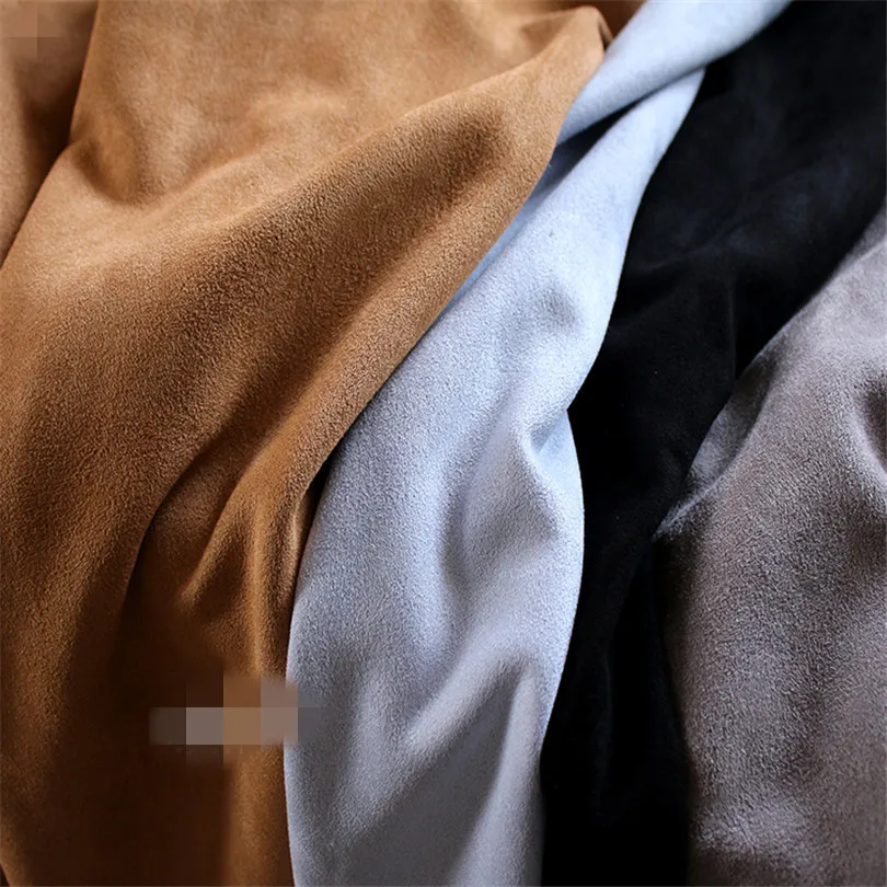 

45cm*145cm/piece Suede Hong Kong high-end air layer thickened stretch fabric suede coat designer composite deerskin fabric
