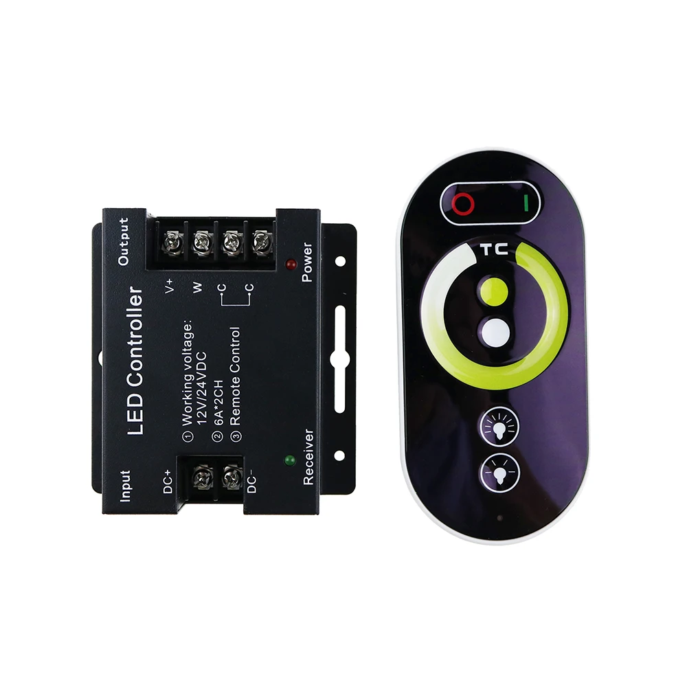 12А DC 12В/24В RF Пальчиковый беспроводной сенсорный RGB цветной контроллер