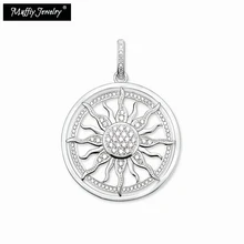 Белый кулон от солнца, Томас Стиль Glam мода хорошее украшение для женщин, Ts подарок в 925 пробы серебро, Супер предложения