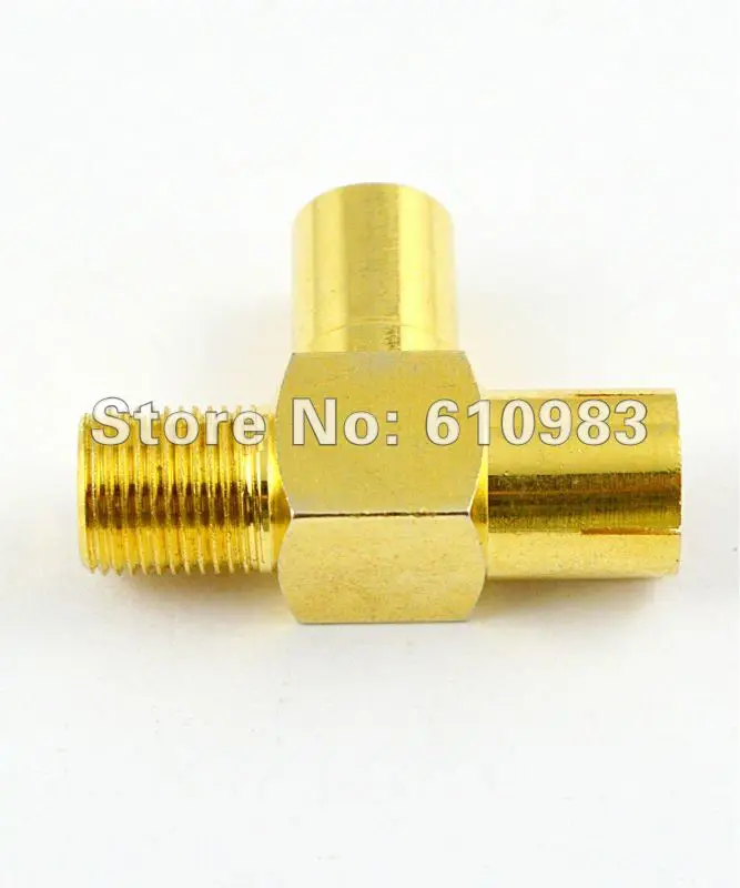 

IEC PAL DVB-T TV Male to 2 Female Jack Splitter 3 way Goldplated Adapter Connector