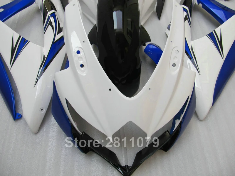 Литье под давлением Топ продажа обтекатель комплект для Suzuki GSXR600 8 09 10 Белый Синий