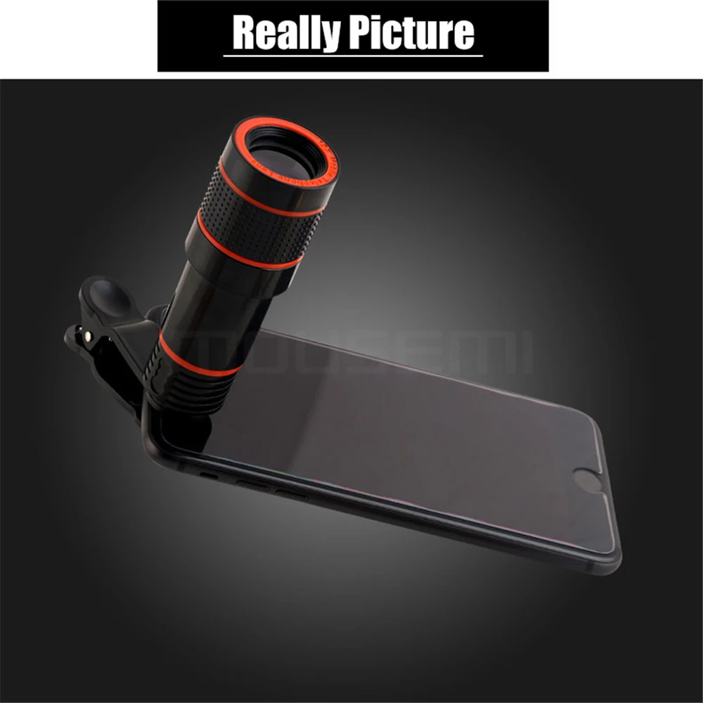 MOUSEMI 12X Mobile Phone Lens For iPhone Universal Clip 12x Zoom Celular Lens For Smartphone Camera Lenses on phone Telephoto    (15)