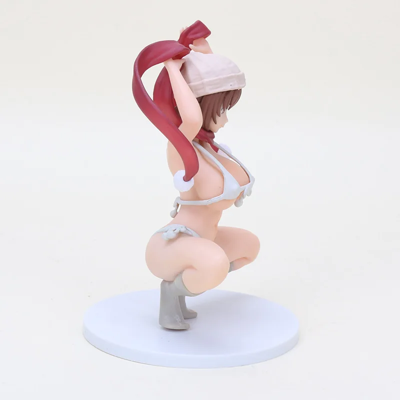 

16cm Anime Tsundero Squatting White Swimsuit Bikini Version PVC Action Figure Kids Toy