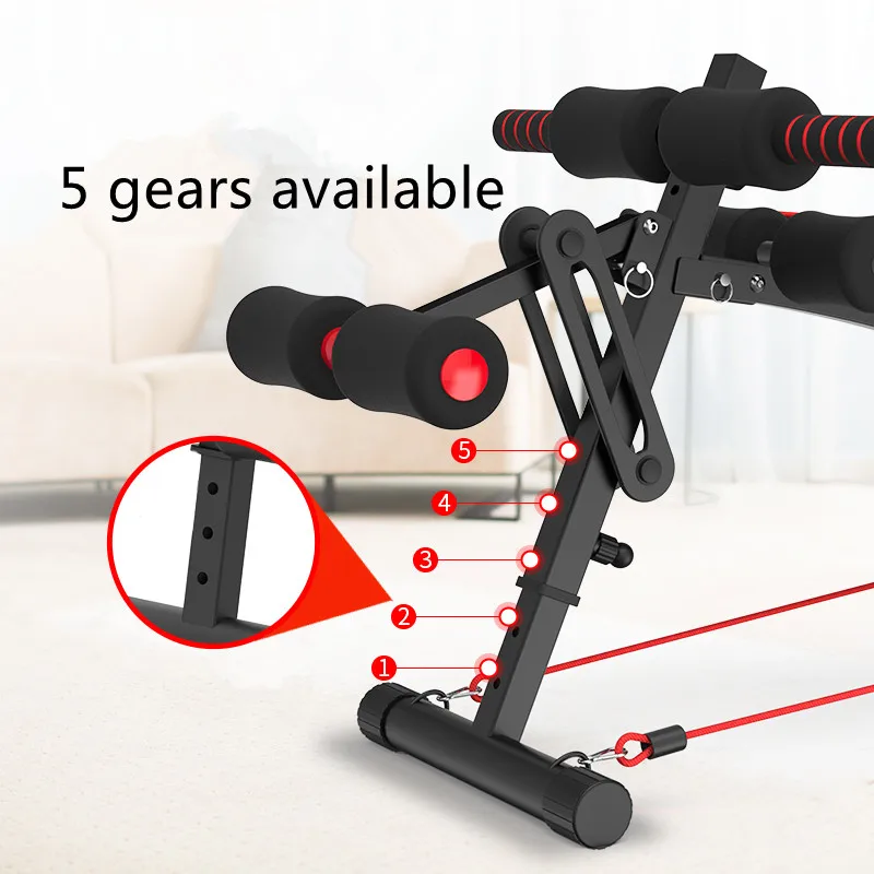 Регулируемая Складная наклонная доска, многофункциональная Брюшная скамья для домашнего спортзала, фитнес скамья-Crunch Push Up