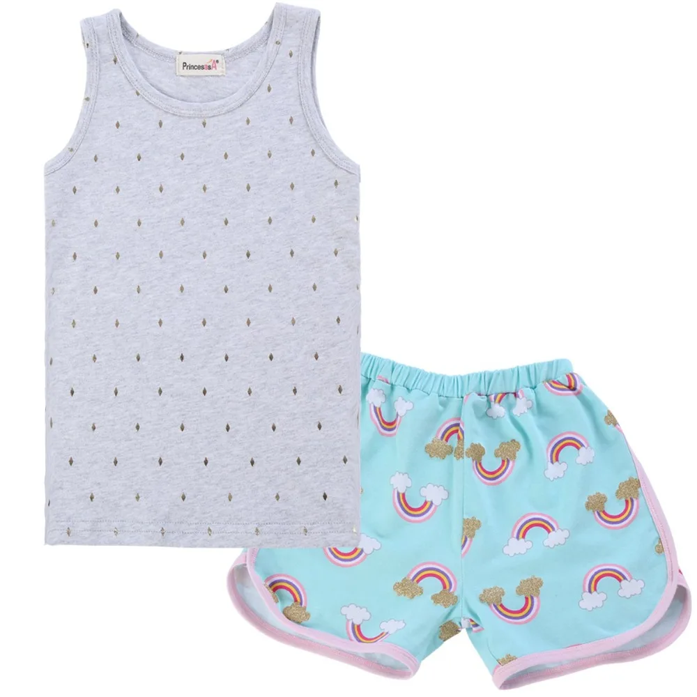 Baby Girls Clothes Flamingo Summer Children Clothes Shirt Shorts 2PCS Set Girls Clothing Sets Kids Suit Toddler Boy Clothes