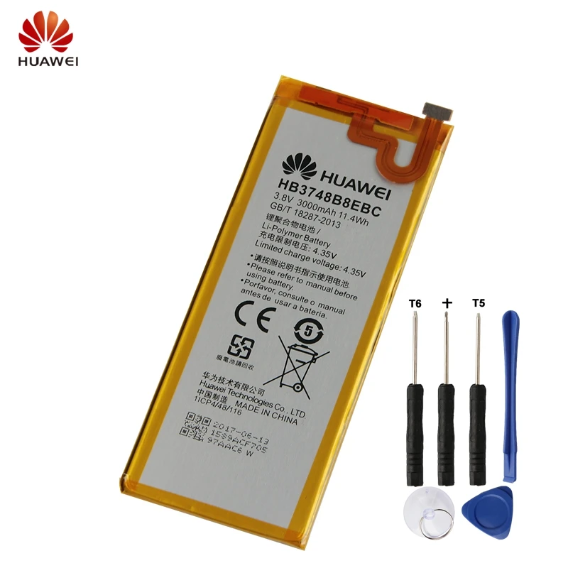 

HUAWEI HB3748B8EBC Battery For Huawei Ascend G7 G7-TL100 C199 C199-CL00 3000mAh + Tool