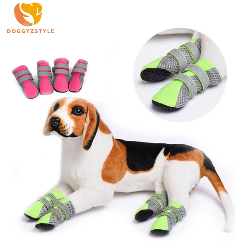 

Summer Pet Dog Cat Shoes 4Pcs/Set Breathable Waterproof Small Large Dog Boots Non-Slip Reflective For Chihuahua DOGGYZSTYLE