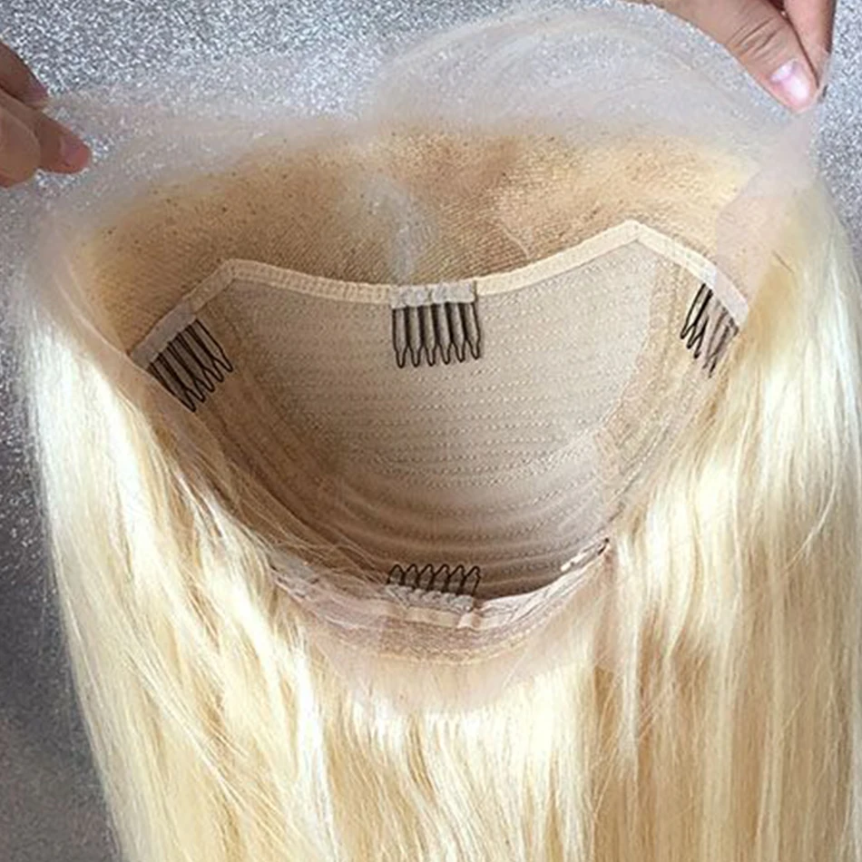 Покер лицо прямые короткие Боб Кружева передние парики бразильские м Remy человеческие волосы 613 блонд кружева передние l парик для женщин