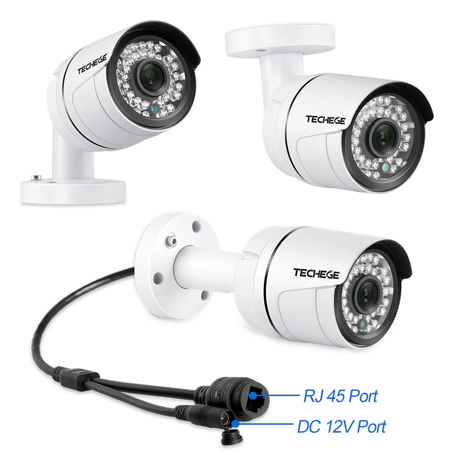 Techege 8CH 1080 P POE Системы 2MP 3000TVL IP Камера облако 48 В NVR CCTV Ночное видение комплект