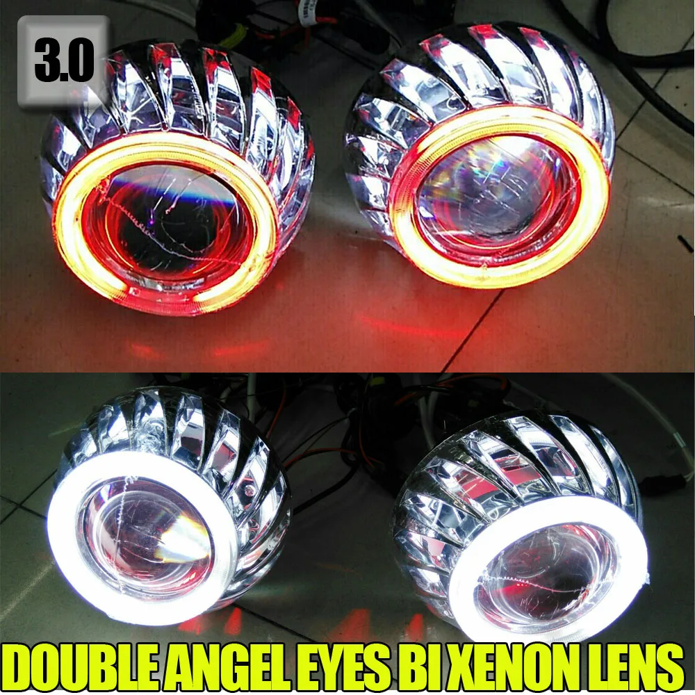 3 0 дюймов 12V 35W Биксеноновые ксеноновые линзы прожекторного типа ангельские