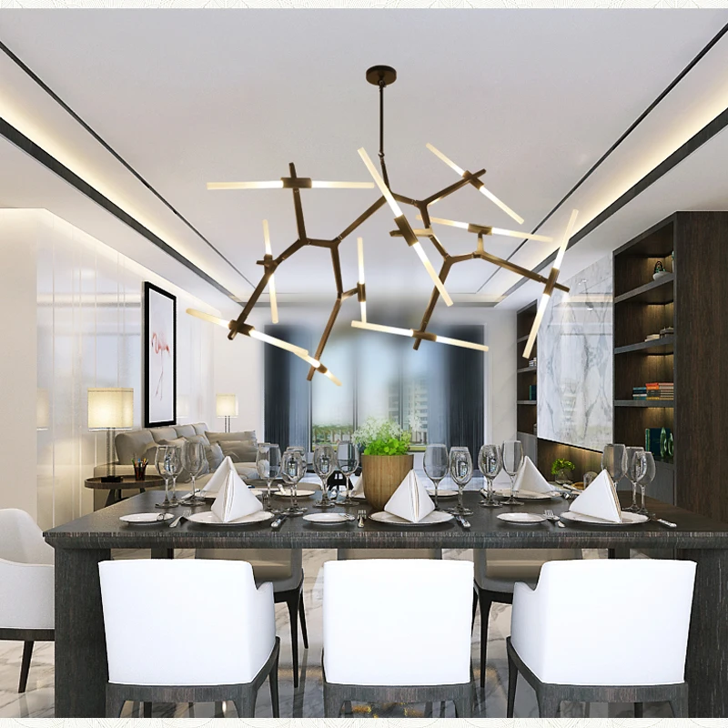 

Customizied Post-Modern Nordic Herringbone Contemporary Pendant Light Living Room Dining Room Dimmable G9 Bulb Hanging Lamps LED