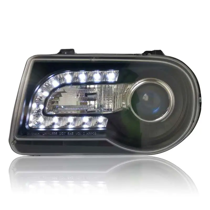 

Free Shipping For Chrysler 300C LED headlamp 2004 to 2010 year with BI Xenon Projector Lens headlight JY
