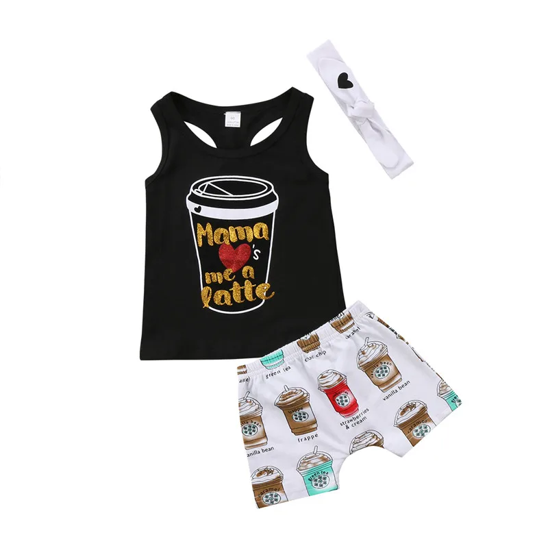 

2018 Fashion Summer Kids Toddler Baby Girl Boy Clothes Print T-Shirt Tops+Pants Shorts Outfits Clothing Set