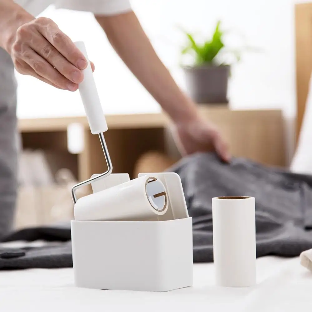 

Lint Roller Remover with Box Pet Hair Remover Lint Brush Wool Clothes Dust Sofa Carpet Fluff Brush Household Cleaning Tools