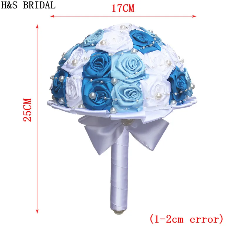 H & S свадебные Сатиновые розы/украшение на свадьбу buquet de mariage свадебные цветы Свадебные букеты свадебные аксессуары