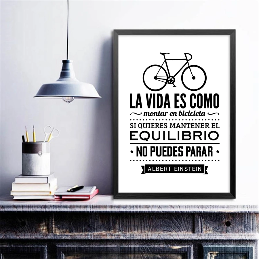 Espagnol Vie Citation Toile Art Impression Affiche La Vie Est Comme Un Velo Toile Peinture Affiche Espagnol Maison Salon Decoration Aliexpress Espagnol Vie Citation Toile Art Impression Affiche La Vie Est Comme Un Velo Toile Peinture Affiche Espagnol Maison Salon Decoration Aliexpress