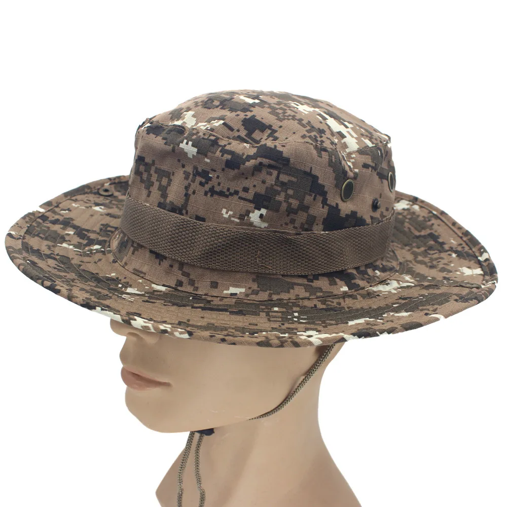 Сафари животные ведро шляпы джунгли унисекс для женщин и мужчин Панама Рыбалка Boonie камуфляж рыбак Защита от солнца Панама шляпа для охоты на открытом воздухе Кепка - Цвет: Desert Camo