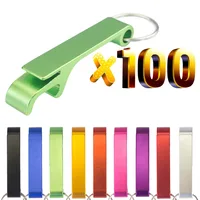 Lot 100pcs Free Customized Aluminium Portable Can Opener Key Chain Ring Can Opener Restaurant Promotion Giveaway  Logo Gifts