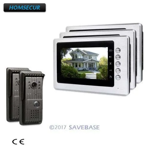 HOMSECUR 7inch Wired Video Door Entry Phone Call System with Intra