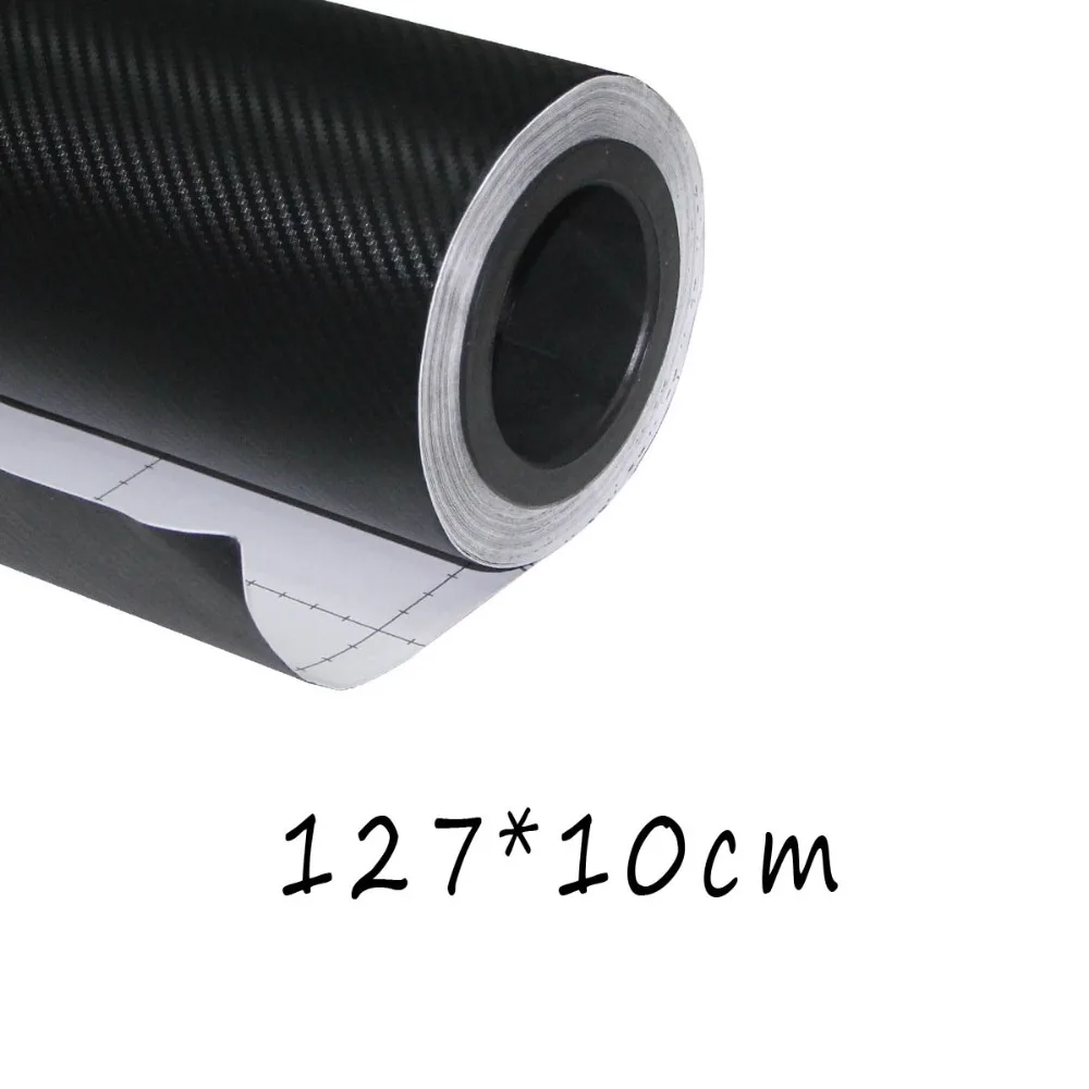 

1PC 10*127cm 3D Carbon Fiber PVC Sticker Car Wrap Sheet Roll Film Stickers Decals Motorcycle Car Styling Accessories Automobiles