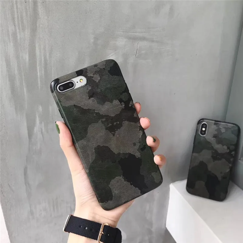 LUDI Vintage Camouflage Patterned Phone Case for iPhone 7 Case for iPhone X 6 6S 7 8 Plus Soft Silicon Matte Fitted Fundas Capas08