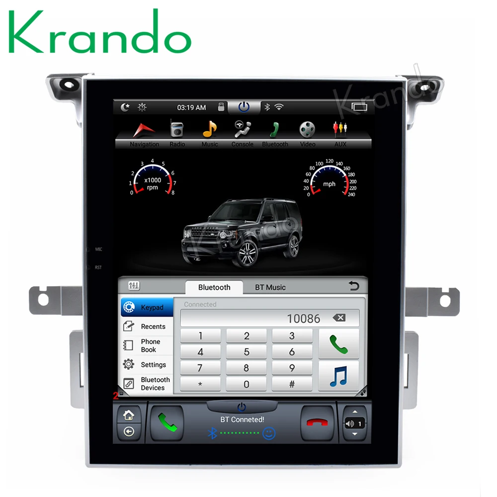 

Krando car radio Android 4.4 10.4" Tesla Vertical touch screen radio player GPS for Range Rover 2011-2013 navigation system