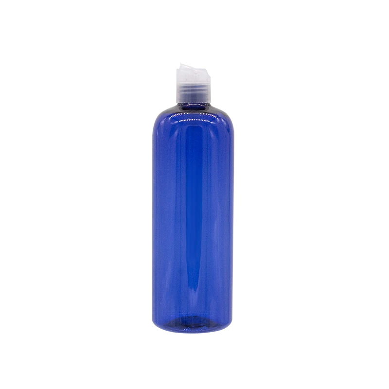 500ML пустая pet бутылки Пластик с верхняя крышка диска макияж шампунь для личной гигиены бутылка для домашних животных с завинчивающейся крышкой, косметические контейнеры - Цвет: Blue Bottle 2