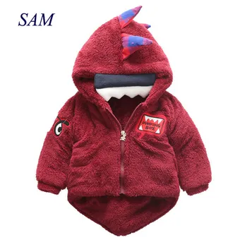 

Children's Outerwear Coats Winter Warm Thick Girls and Boys Jacket Cute dinosaur Hooded Clothes fashion Cartoon Kids Coats