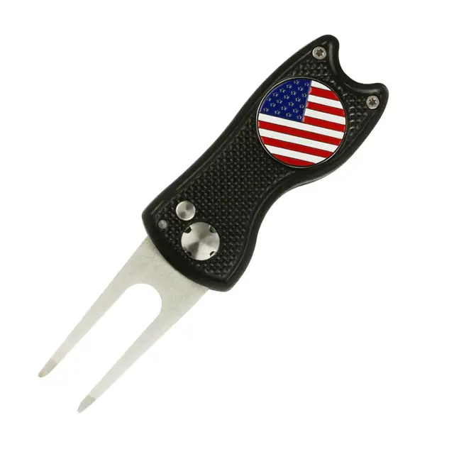 Switchable Golf Divot Repair Tool + Custom Golf Ball Marker sets Golf