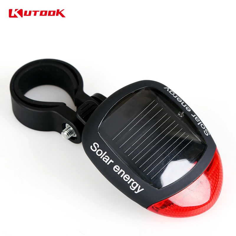 

KUTOOK Safety Warning Waterproof Cycling Lights Solar Rechargeable 3 Modes Bike Taillight Light Bicycle Rear Bycicle Light Tail