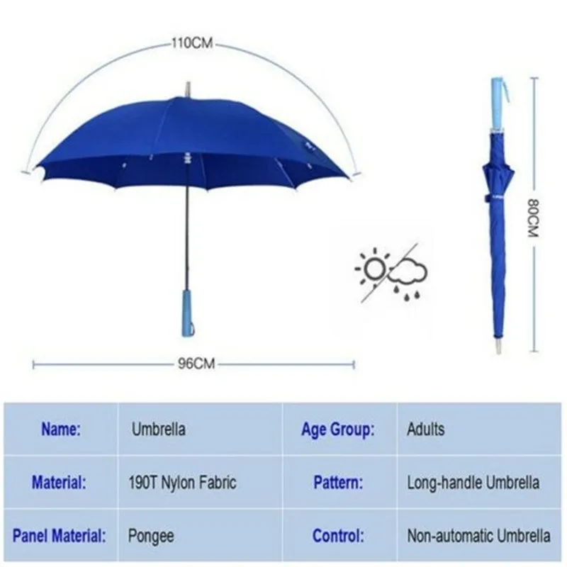 Крутой Зонт с светодиодный Особенности 8 ребер легкой прозрачной с ручка фонарика