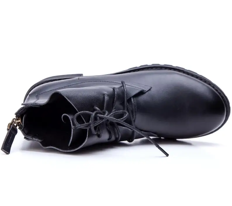 Free shipping,2016 new Autumn and winter Rome vintage genuine leather short boots famale thick bottom fashion boots with zipple Free shipping,2016 new Autumn and winter Rome vintage genuine leather short boots famale thick bottom fashion boots with zipple