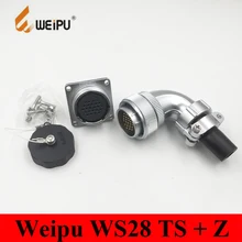 Оригинальные Weipu WS28 на возраст 2, 3, 4, 7, 10, 12, 16, 17, 20, 24, 26 контактный разъем TS Z угловой вилка кабеля в рукаве Квадратный фланец Диаметр вала(мм): Панель гнездо для крепления