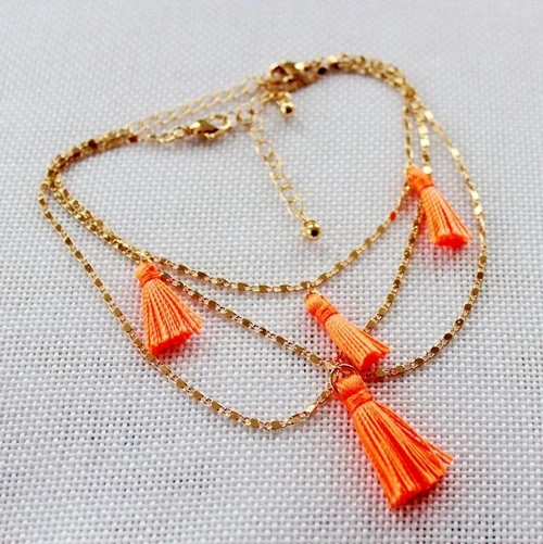 

Summer Hot Sales Fashion 2 Pieces Set Tassel Anklet Bracelet Ankel Chains Barefoot Beach Foot Chain Bracelets For Women Girl