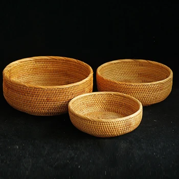 

2019 NEW STYLE Rattan basket storage basket Vegetable & Fruit compote fruit organizer handmade rattan bins handicrafts TSN-01